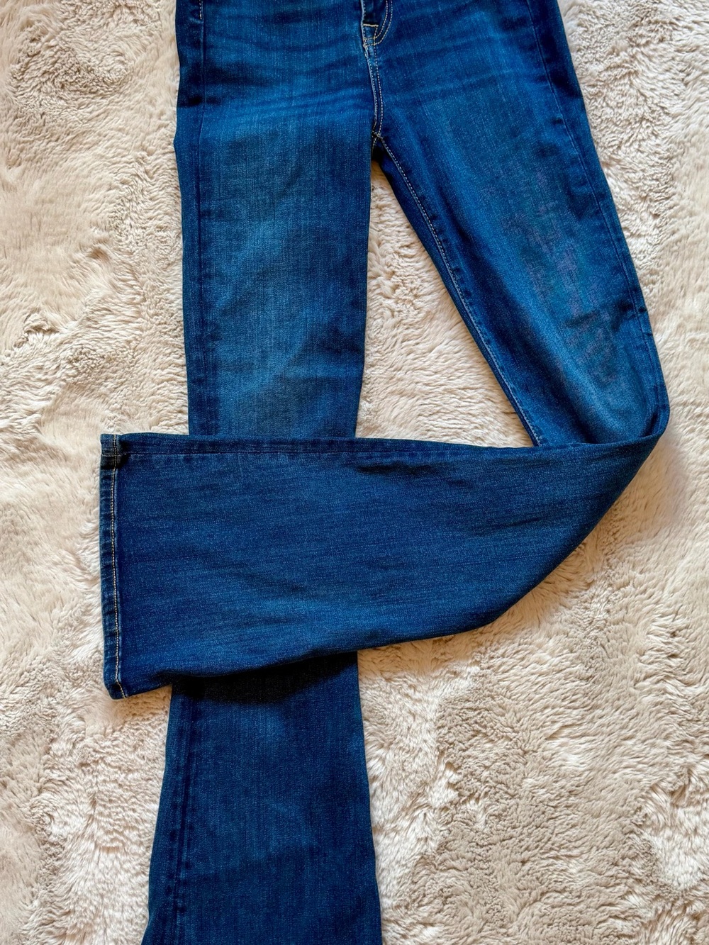7 For All Mankind Dark Blue Ultra High Rise Boot Leg Jeans